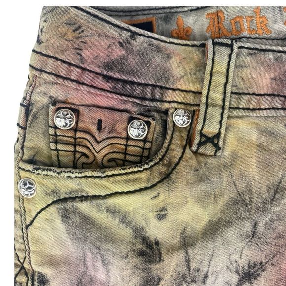 Rock Revival Alivia Short - Tie Dye Collector's Edition Sz 25 - Picture 3 of 14